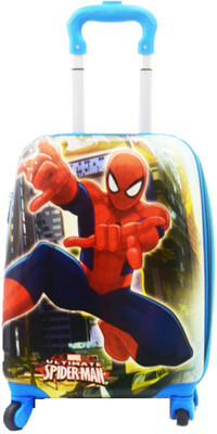 

ToyzIsland Exclusive Fashion Luggage Spider Man Trolly Bag 13 INCH Non-Breakable Trolley Bag Degree Rotating Polycarbonate Expandable Check-in Luggage -  inch(Blue