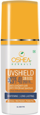 

Oshea Herbals UV Shield SPF 40 Sun Block Spray PA+++ 120 ml - SPF SPF 40 PA+++(120 ml)