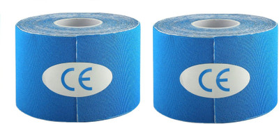 

FACTO POWER (Pack of 2)Blue Color Kinesiology Tape (100% Water Resistant) Knee, Calf & Thigh Support (, Blue