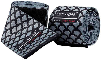 

LIFT MORE KNEE WRAP - Weightlifting, Powerlifting, Leg Press, and Cross (One Pair) Knee Support (, Grey