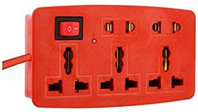

Hashtech 5 in 1 Extension Board 6 Amp 5 Universal Multi Plug Point Extension Cord (2 Meter) with LED Indicator and On/Off Switch 5 Socket Surge Protector(Multicolor)