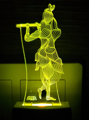 AJANTA KRISHNA CODE : 2104 3d Night Lamp(2 cm, Multicolor)