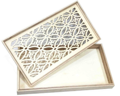 

Oasis Wooden Decorative Gift Box Jewellery, Makeup, chocolate Vanity Box(Beige)