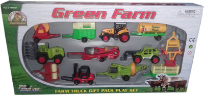 

kidoz kingdom GREEN FARM TRUCK GIFT PACK PLAY SET(Multicolor)