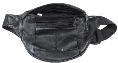 Global Wonders Leather Waist Bag LP109 Waist Bag(Black)