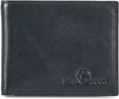 

Zero Hour Men Formal Black Genuine Leather Wallet(2 Card Slots)