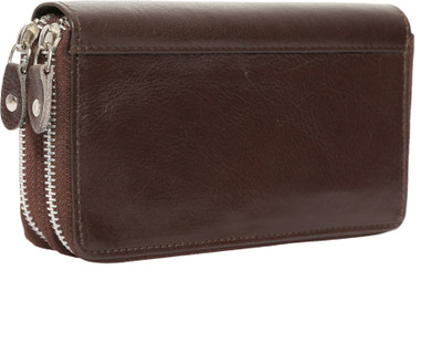 

Hawkeyed Men Brown Genuine Leather Wallet(3 Card Slots)