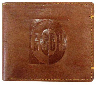 

Zero Hour Men Casual Brown Genuine Leather Wallet(3 Card Slots), Tan