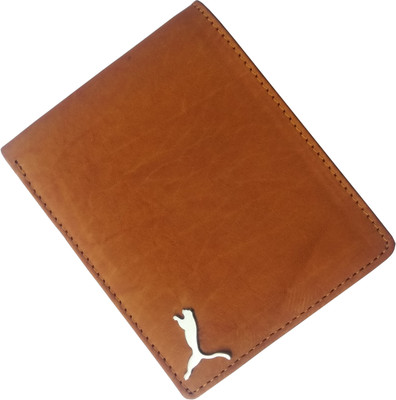 Puma Men Tan Genuine Leather Wallet(3 Card Slots)