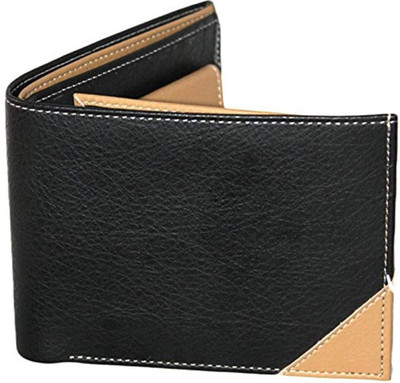 

Accezory Men Formal Black, Beige Artificial Leather Wallet(3 Card Slots), Beige;black