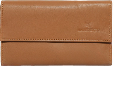 

Hawkeyed Men Tan Genuine Leather Wallet(3 Card Slots)