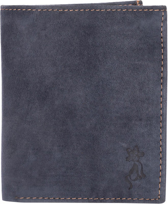 

de meow Men Casual Grey Genuine Leather Wallet(5 Card Slots)