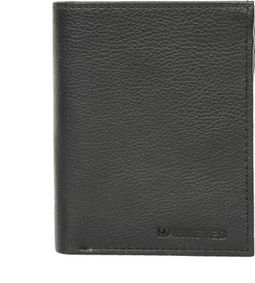 

Hawkeyed Men Black Genuine Leather Wallet(3 Card Slots)