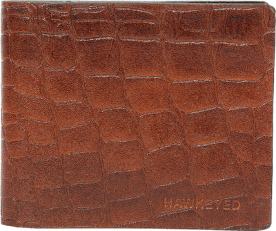 

Hawkeyed Men Brown Genuine Leather Wallet(3 Card Slots)