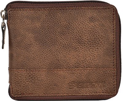 

Skydove Men Brown Genuine Leather Wallet(6 Card Slots)