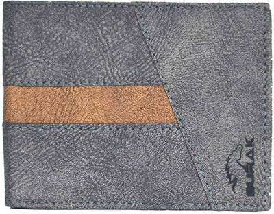 

burak Men Grey Artificial Leather Wallet(6 Card Slots)