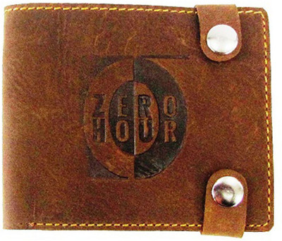 

Zero Hour Men Brown Genuine Leather Wallet(3 Card Slots), Tan
