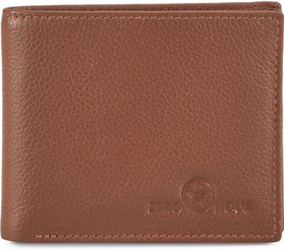 

Zero Hour Men Formal Brown Genuine Leather Wallet(2 Card Slots), Tan