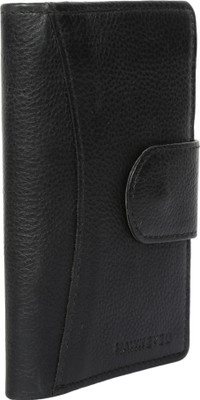 

Hawkeyed Men Black Genuine Leather Wallet(3 Card Slots)