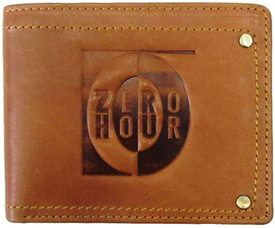 

Zero Hour Men Tan Genuine Leather Wallet(3 Card Slots)