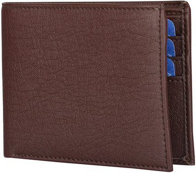 

Prt Usa Men Brown Genuine Leather Wallet(10 Card Slots)