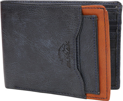 

BURAK Men Blue Artificial Leather Wallet(11 Card Slots)