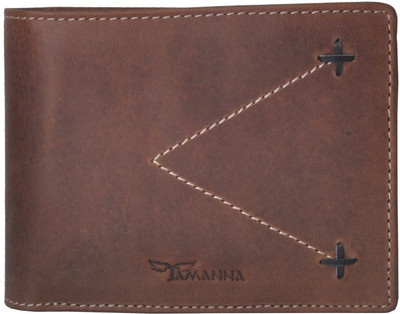 

Tamanna Men Brown Genuine Leather Wallet(4 Card Slots), Hunter brown