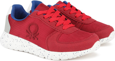 

United Colors of Benetton Boys & Girls Lace Sneakers(Red, 902