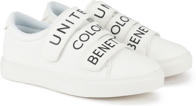 

United Colors of Benetton Boys & Girls Velcro Sneakers(White, 903