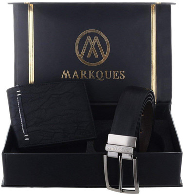 

MARKQUES Belt, Wallet Combo(Black, Brown)