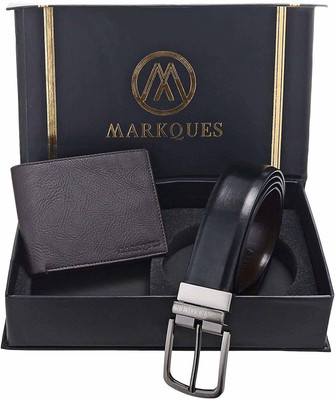 

MARKQUES Belt, Wallet Combo(Brown, Black)