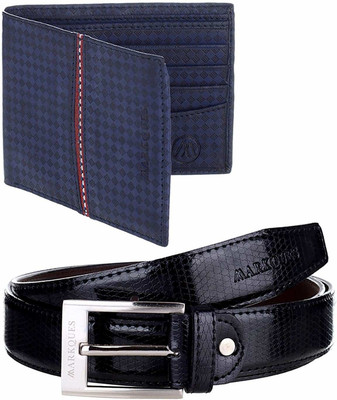 

MARKQUES Belt, Wallet Combo(Blue, Black)