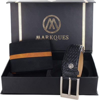 

MARKQUES Belt, Wallet Combo(Black)