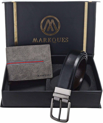 

MARKQUES Belt, Wallet Combo(Grey, Black, Brown)