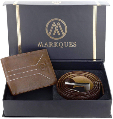 MARKQUES Belt, Wallet Combo(Brown)