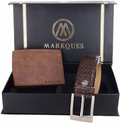 

MARKQUES Belt, Wallet Combo(Brown)