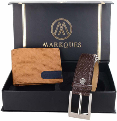 

MARKQUES Belt, Wallet Combo(Tan, Brown)