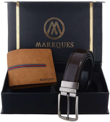 

MARKQUES Belt, Wallet Combo(Tan, Brown)