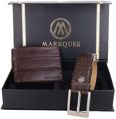 

MARKQUES Belt, Wallet Combo(Brown)