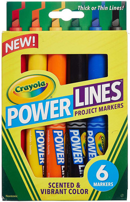 

Crayola 6 CT POWRLINES WASHABLE MRK