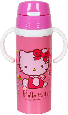 

WonderKart 350 ML Cartoon Printed Double Layer Stainless Steel Kids Sipper/Water Bottle - Pink - 350 ml(Pink)