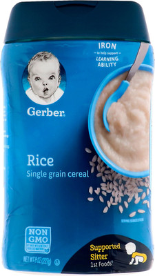 

Gerber Rice Cereal, Single Grain, 8 oz (227 g) Cereal(227 g, 12)