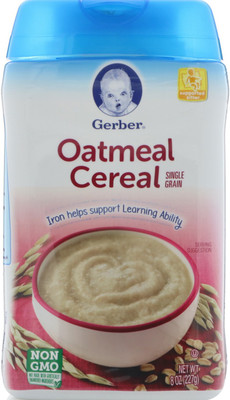 

Gerber Oatmeal Cereal, Single Grain, 8 oz (227 g) Cereal(227 g, 12)