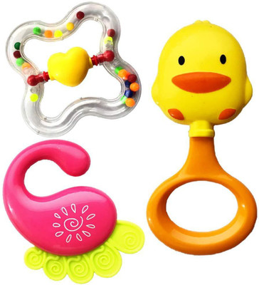 

Saisan 3 PCS Set New Lovely Colourful Rattle Toys for Toddler Based on Theme of Sound Shaking for Baby/Toddler/Infant/Child - JH-16303 Rattle(Multicolor)