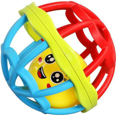 

FLICK IN Newborn Baby Rattle Ball For Kids | Rubber Body Rolling Hand Bell Ball | Colorful Flexible Attractive Shake and Grab Ball | Rattle Ball For Babies,Toddlers,Infants & Child Rattle(Multicolor)