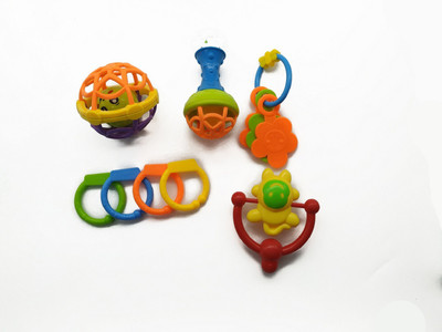 

Bluwings 8pcs Beautiful Colorful Rattles and Teethers for Babies and Toddlers(Min. Age 6 months) Rattle(Multicolor)