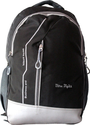 

Ultra Digits UD-Black 20 L Backpack(Black, Silver)