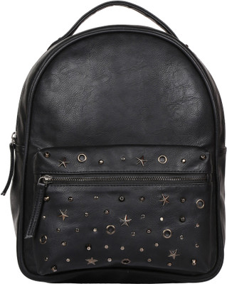 

Lychee Bags WOMENS BLACK PU BACKPACK 10.7 Backpack(Black)