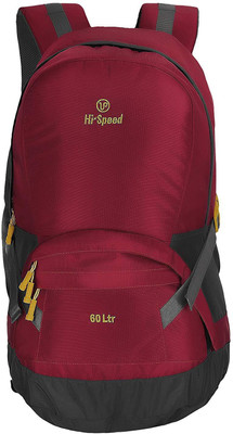 

Hi-Speed Red Mountain Rucksack/Hiking/Trekking/Camping Bag/Backpack with Rain Cover 60 Backpack(Red)