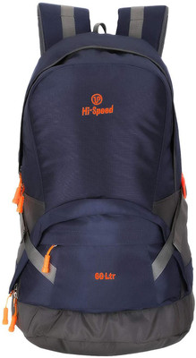 

Hi-Speed Navy Blue Mountain Rucksack/Hiking/Trekking/Camping Bag/Backpack with Rain Cover 60 Backpack(Blue)